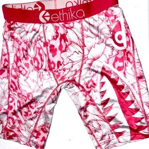Ethika men’s bomber flam Floral Print Bottoms - Pink medium